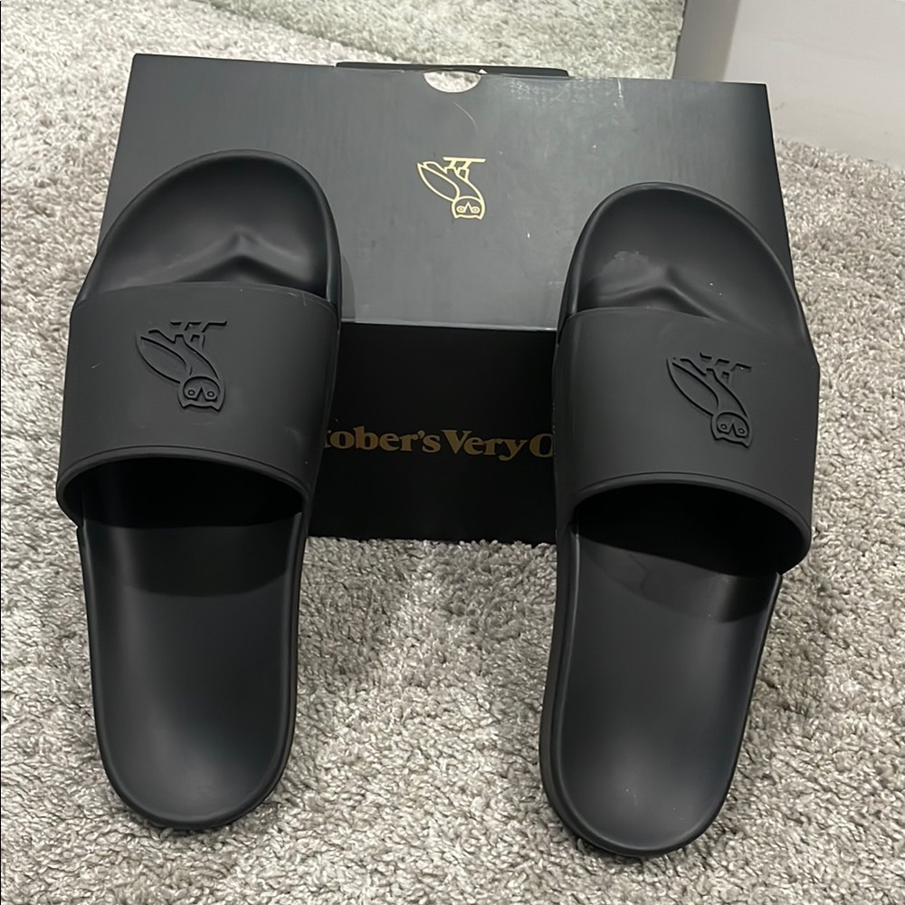 OVO Black Slide Sandals